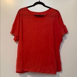 NWT! LOFT Short Sleeve Coral Tee
